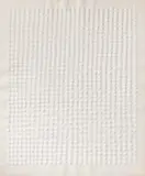 Reihung by Günther Uecker, 1972, Prägedruck auf Bütten, sold Feb 2025