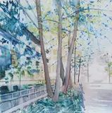 Matthias Meyer, "München", 2003, Öl auf Leinwand