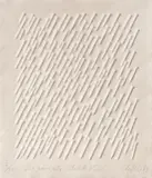 Diagonale Struktur by Günther Uecker, 1983, Prägedruck auf Büttenkarton, sold Feb 2025