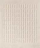 Reihung by Günther Uecker, 1983, Prägedruck auf Büttenkarton, sold Feb 2025