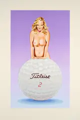 Mel Ramos, Titleist Tisch, 2006, Farbserigrafie auf Bütten