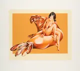 Mel Ramos, Elephant Seal, 2013, Farbserigrafie auf leichtem farbigen Karton