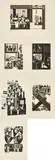 Gerd Arntz, Oben und Unten. Bilder aus der Arbeitswelt 1924-1935, 1985, 30 Holzschnitte auf leichtem Karton. Mit 3 Textblättern und einem Porträtfoto in der originalen Mappe