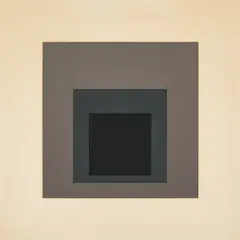 Pompeian by Josef Albers, 1965, Farbserigrafie auf Mohawk Superfine Bristol, sold Feb 2025