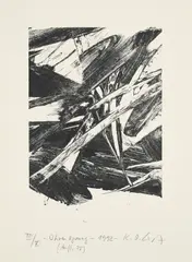 Ohrensprung by Karl Otto Götz, 1992, Lithografie auf Büttenkarton, sold Feb 2025
