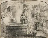 Rembrandt van Rijn, Christus und die Samariterin, 1786 (?), Radierung auf Papier