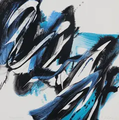 Ohne Titel by Karl Otto Götz, 1972, Farbserigrafie auf Karton, sold Mar 2025