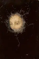 "The Radiant Marie" by Nicola Samorì, 2016, Mischtechnik (Öl auf Papier, Metallspäne) auf Holz, sold Jun 2025