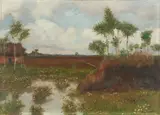 Otto Modersohn, Frühling im Moor, Um 1937, Öl auf Holz