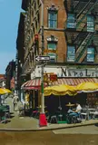 Luigi Rocca, "New York N.Y. Napoli Café", 1993, Acryl auf Leinwand