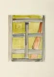 Günther Förg, Aus: Ground, 1999, Aquarell über Radierung auf leichtem Karton mit Mittelfalz