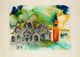 Venise / Homage to Venice (La Basilique et le Campanile) by Salvador Dalí, 1978, Farblithografie mit Prägung auf Japan, sold Mar 2025