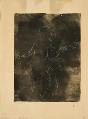 Emil Orlík, Tilla Durieux in der Josefslegende, 1922, Radierung auf Büttenkarton