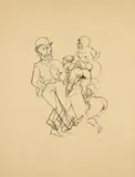 George Grosz, Aus: Parasiten, 1919, Lithografie auf chamoisfarbenem Bütten