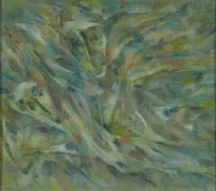 Curt Ehrhardt, "Die Flucht der nächtlichen Geister", 1922, Öl auf Malpappe