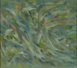 Curt Ehrhardt, "Die Flucht der nächtlichen Geister", 1922, Öl auf Malpappe