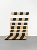Dóra Maurer, V-diagonal, 1975/2011, Jeweils: Acryl auf 12 Kiefernholzelementen