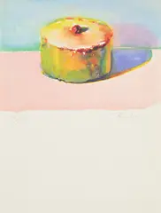 Wayne Thiebaud, Cake (Aus: Private Drawings. The Artist's Sketchbook), 1988, Farboffset auf leichtem Karton