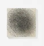 "Spirale" by Günther Uecker, 2017, Eingeschlagene Nägel und Farbe auf Leinwand, sold Jun 2025