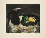 Georges Braque, Pichet Noir et Citrons, 1952, Farbradierung auf BFK RIVES (Wasserzeichen)