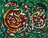 A. R. Penck, Ohne Titel, Farbserigrafie auf Velin
