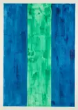 Günther Förg, Blau, Grün, Blau, 1995, Farbradierung auf leichtem Karton
