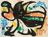 Aus: Album 19 by Joan Miró, 1961, Farblithografie auf BFK RIVES (Wasserzeichen), sold Mar 2025