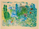 Raoul Dufy, Ohne Titel, Farblithografie auf Arches (Wasserzeichen)