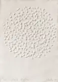 Weiße Wolke by Günther Uecker, 1989, Prägedruck auf Bütten, sold Feb 2025