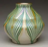 Pulled Feather Vase by Quezal, offered Dec 2006
