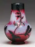 Daum, Wheel Carved & Martele Vase
