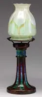 Mosaic Candlestick Lamp by Tiffany Studios, offered Nov 2008