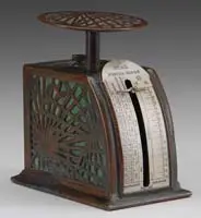 Scale by Tiffany Studios, In the Pine Needle pattern with very nice patina, offered Nov 2008