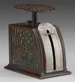 Scale by Tiffany Studios, In the Pine Needle pattern with very nice patina, offered Nov 2008