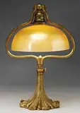 Desk Lamp by Tiffany Studios, Lamp begins with a bronze that carries a very nice gold dore finish overall, offered Nov 2008