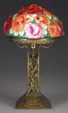 Pairpoint, Puffy Rose Table Lamp