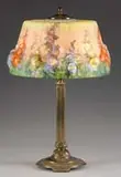Pairpoint, Puffy Hollyhock Table Lamp