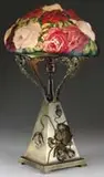 Pairpoint, Puffy Rose Bouquet Table Lamp