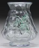 Galle, Enameled Vase, Enamel decoration consists of leaves, dragonflies and a ladybug