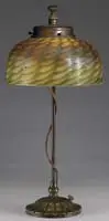 Tiffany Studios, Adjustable Damascene Table Lamp
