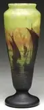 Daum, Cameo Vase with Marine Scene