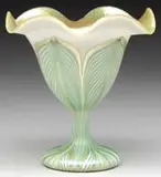 Quezal, Art Glass Flower Form Vase