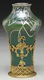 Green Aurene Decorated Vase by Alexander Joseph von Steuben, offered Jun 2011