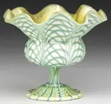 Quezal, Decorated Flower Form Vase
