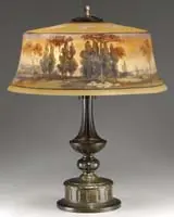 Reverse Painted Table Lamp by Pairpoint, offered Jun 2010