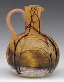 Daum, French Cameo Winter Scene Cruet