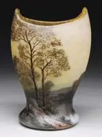 Auguste Legras, Cameo & Enamel Vase