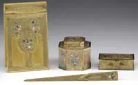 4Pc Desk Set by Tiffany Studios, offered Jun 2010