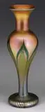 Quezal, Decorated Art Glass Vase