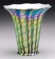 Snakeskin Art Glass Shade by Quezal, sold Nov 2009